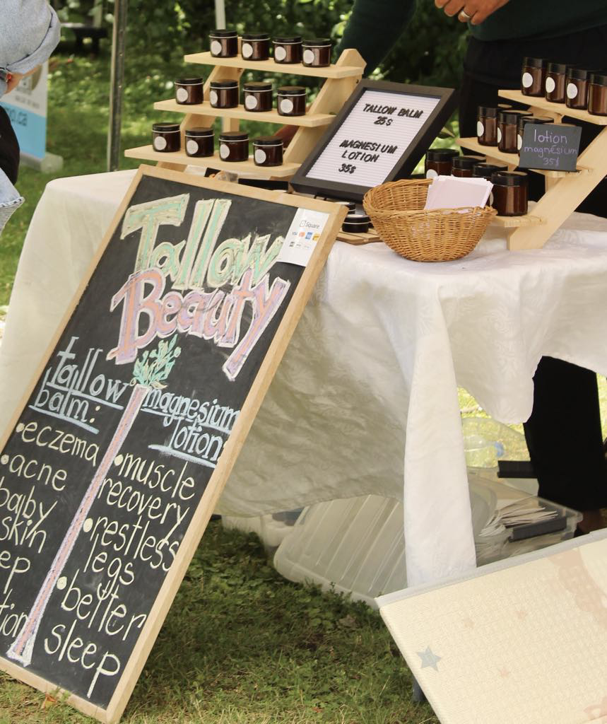 Tallow Beauty Market Stand